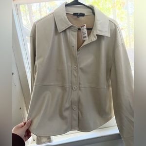 faux leather shirt